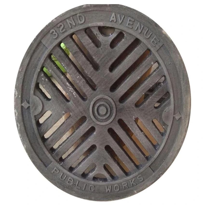 Powder Coated Cast Iron Round Manhole Cover, 400g