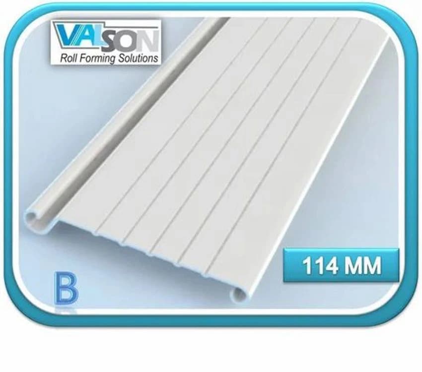 VALSON Metal Shutter Strip (Patti ) With Grove, For Industrail Doors, Dimension/Size: 5 Feet