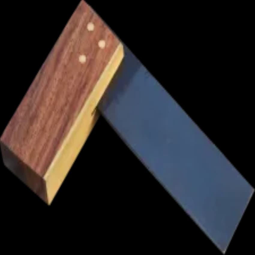 SPRING STEEL Dovtail Square - BRASS STRIP AT ONE END OF WOOD HANDLE, Packaging: BULK, Model Name/Number: Jkiccarptls