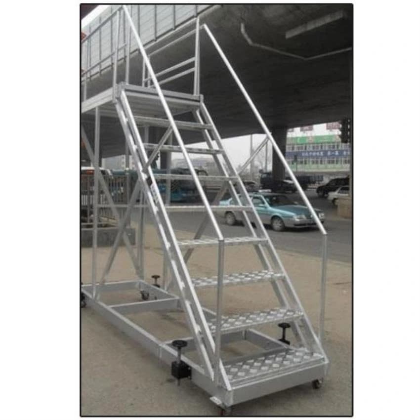 Step Ladder Hot Rolled Platform Trolley Ladders, For Industrial
