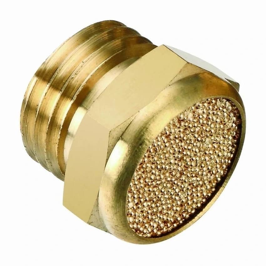 Sintered Bronze & Brass 7 Bar Button Silencer, For Industrial