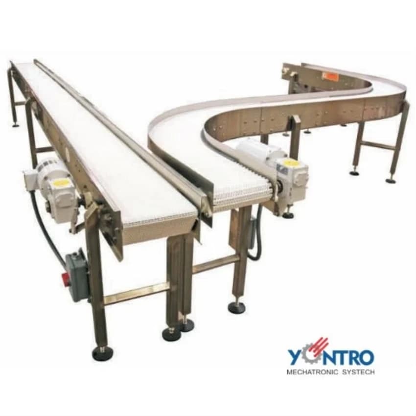 Automatic Plastic Modular Belt Conveyor, Capacity: 25 kg per feet
