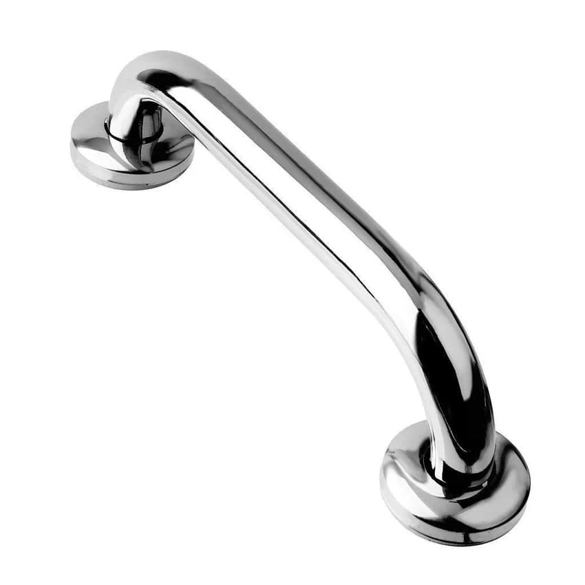 Brass Silver 12inch Grab Bar, For Bathrooms