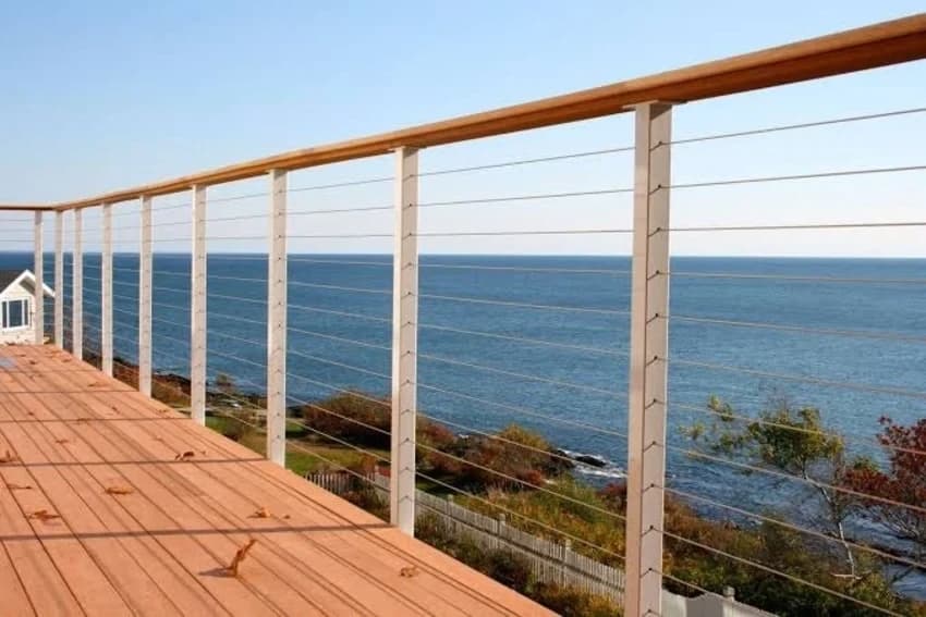 SS Wire Rope Balcony Railing, For Hotel, Material Grade: SS304
