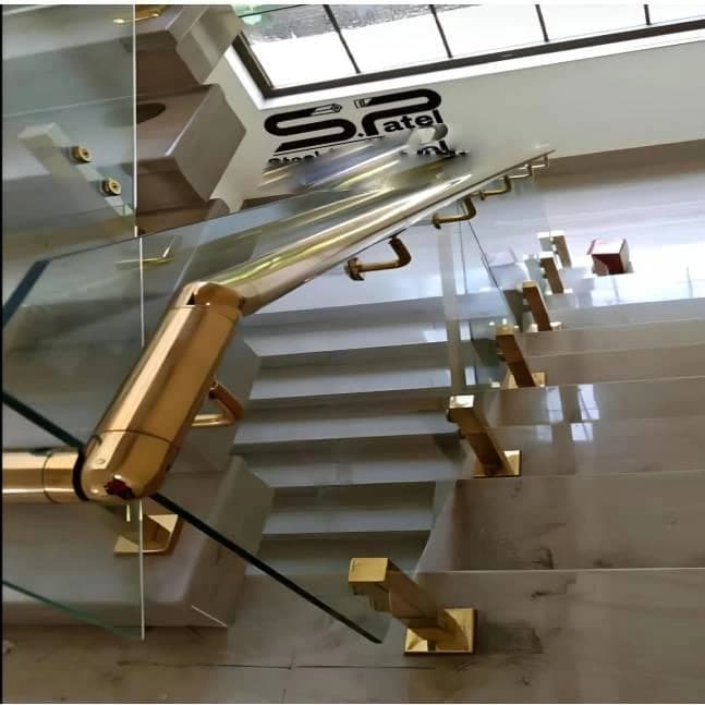 PVD Coated Railing with floral stud