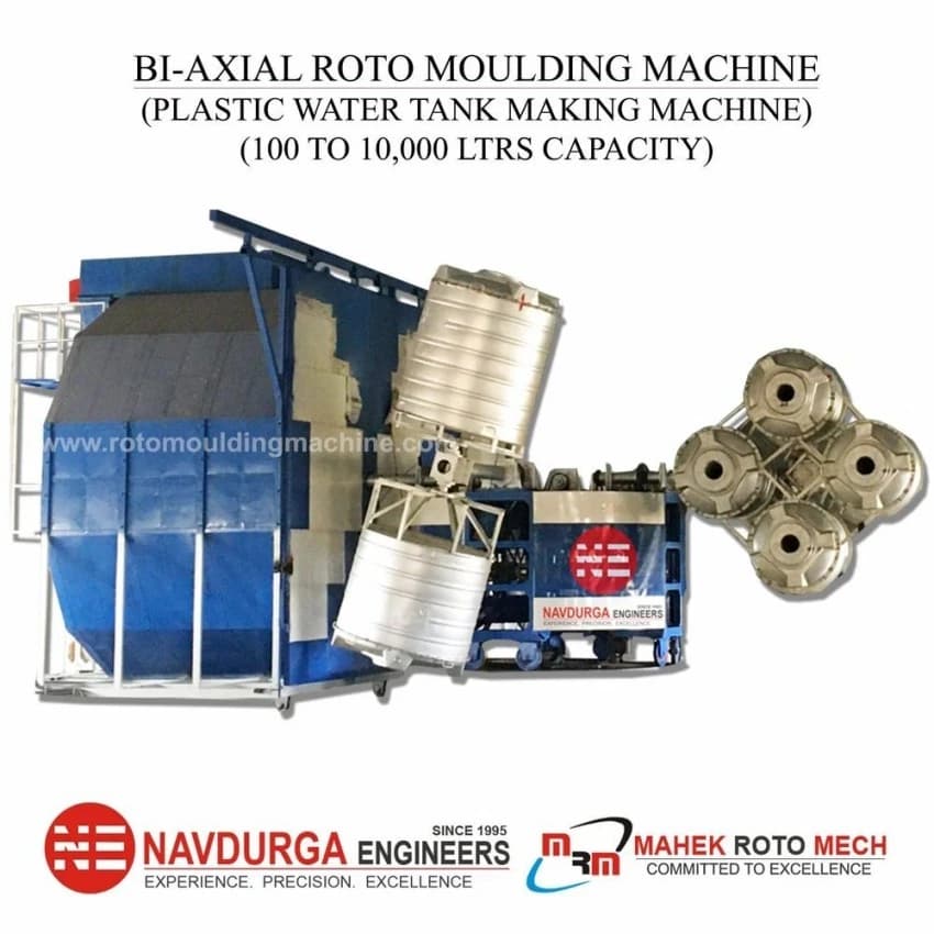 LLDPE Single Arm Biaxial Machine of Rotomoulding, 20 HP, Capacity: 5000 Liters