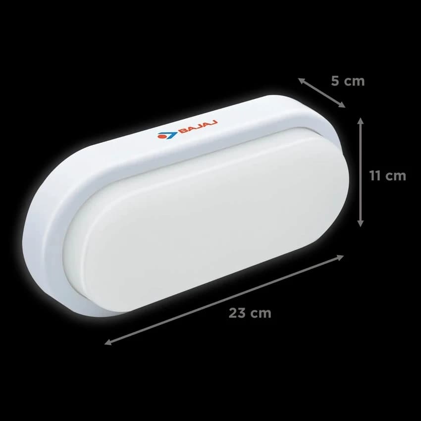 Cool White Bajaj Ivora 10-Watt LED Bulkhead Ceiling Light (Cool Day Light), 15W