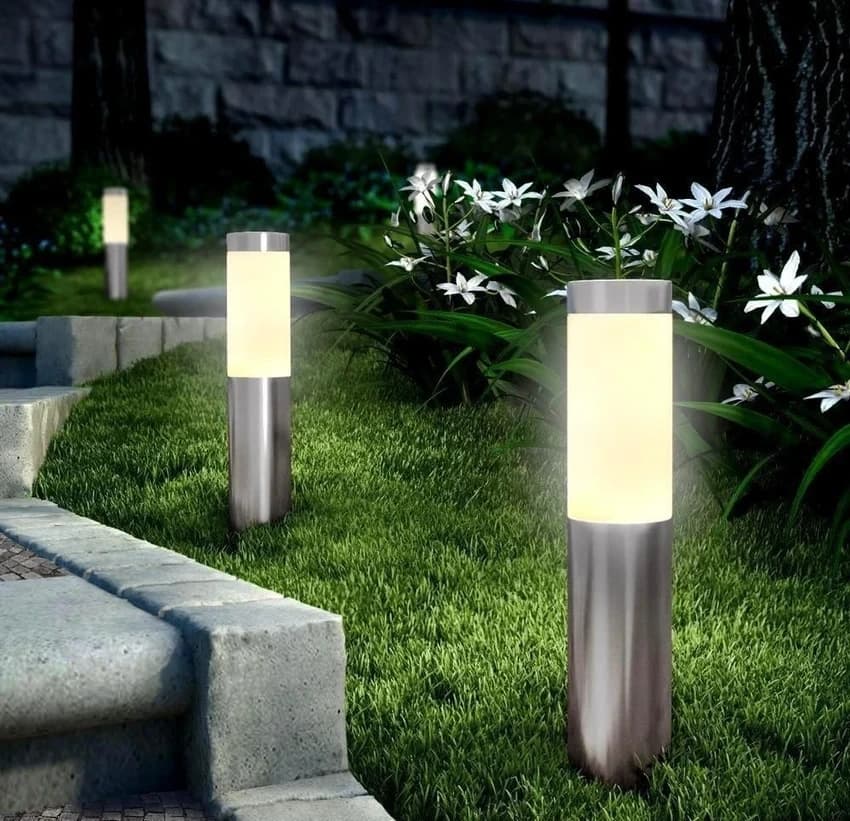 Solar Hawk Model Bollard Light - Stainless Steel (600mm, 7W)
