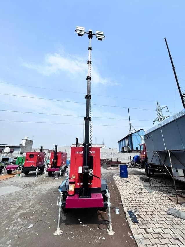 Dual-Arm 9m LED Diesel Mobile Lighting Tower