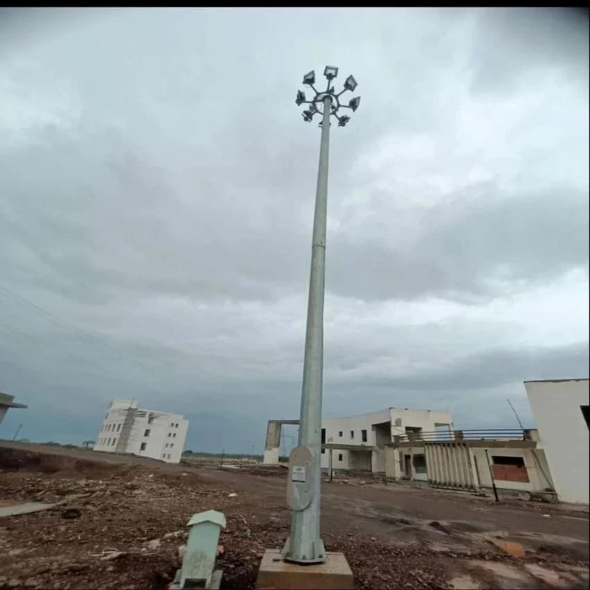 Mild Steel Round Ms Electric Pole, For Highway, 9 M