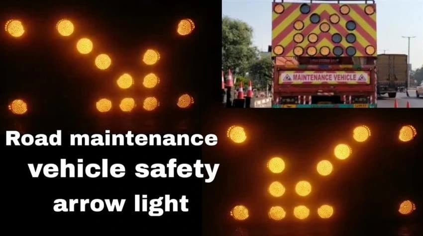 Led Yellow Road Maintenance Vehicle Safety Arrow Light, 67