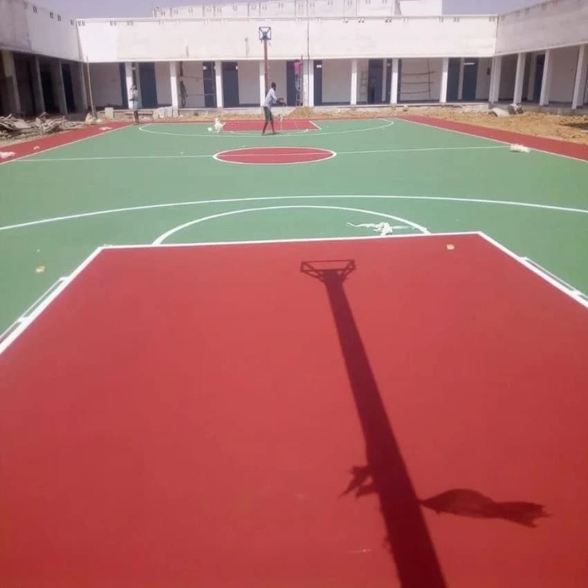 Acrylic Blue Synthetic Sports Flooring, For Basketball Court