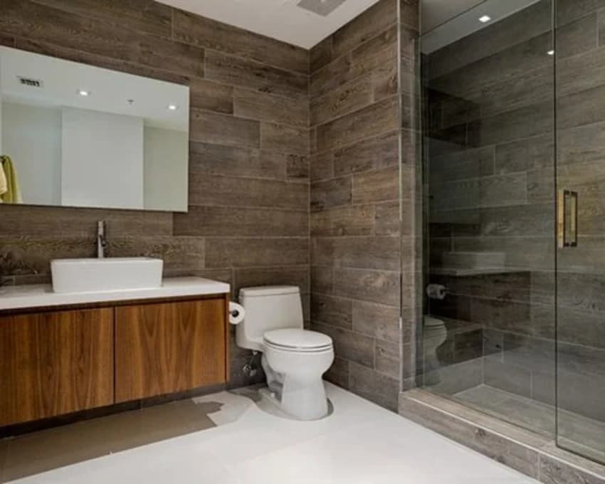 Matte Wooden Bathroom Tile, Size: 2x2 Feet