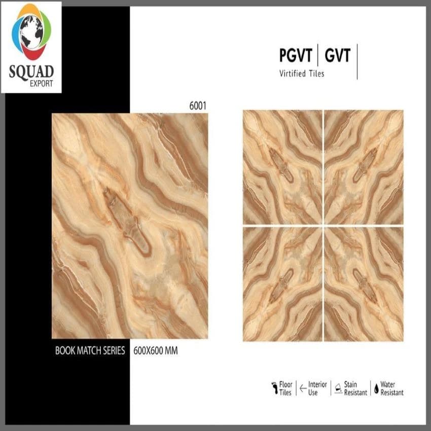 60 * 60 Cm Squad Digital Floor Tiles 600 X 600 Mm, Material: Porcelain, Multicolor
