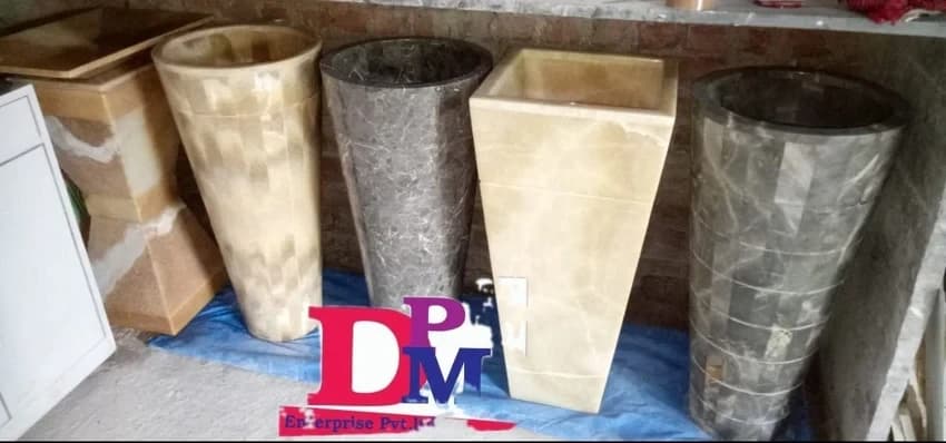 Dpm Pedestal Honey Onex Stending Marble Besin, For Home, Model Name/Number: dpm09