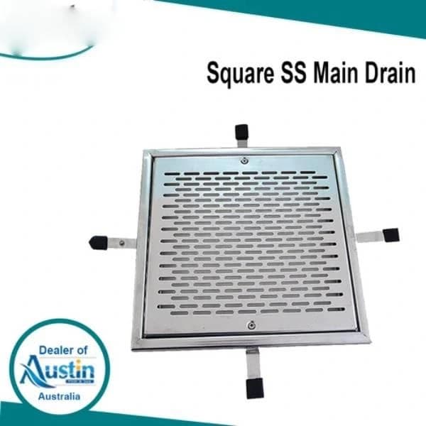 Square SS Main Drain