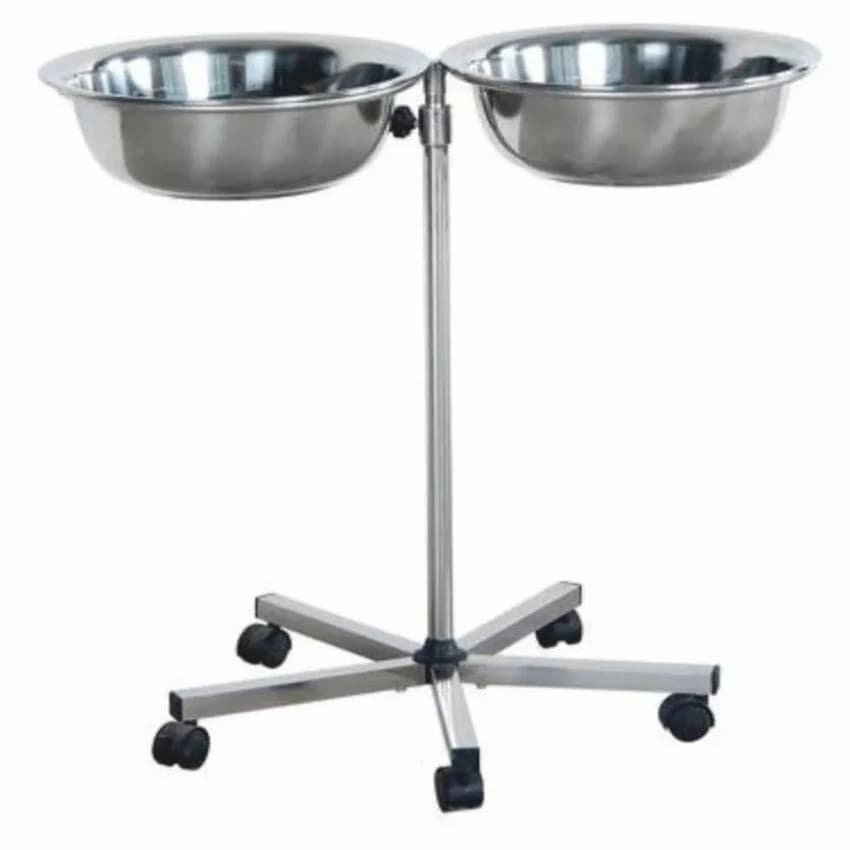 Stainless Steel Wash Basin Double, White, Pedestal