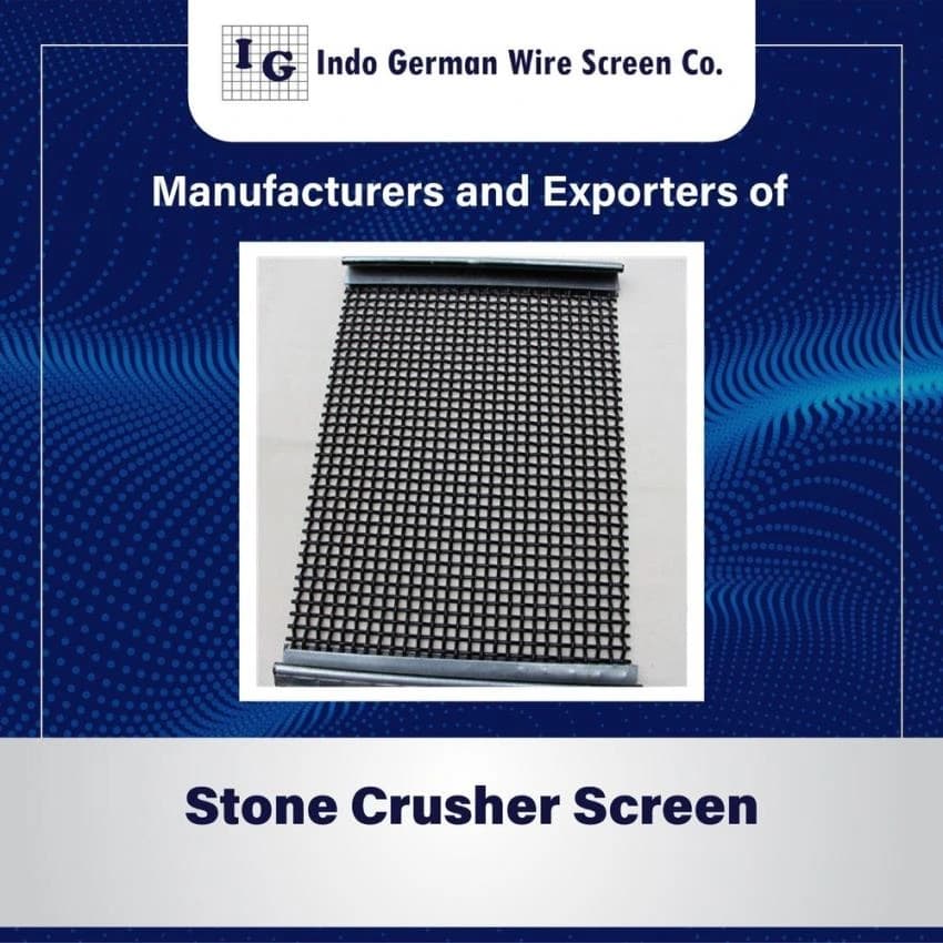 Stone Crusher Screen, For Industrial, Size: 1 mm To 100 mm Square Opening