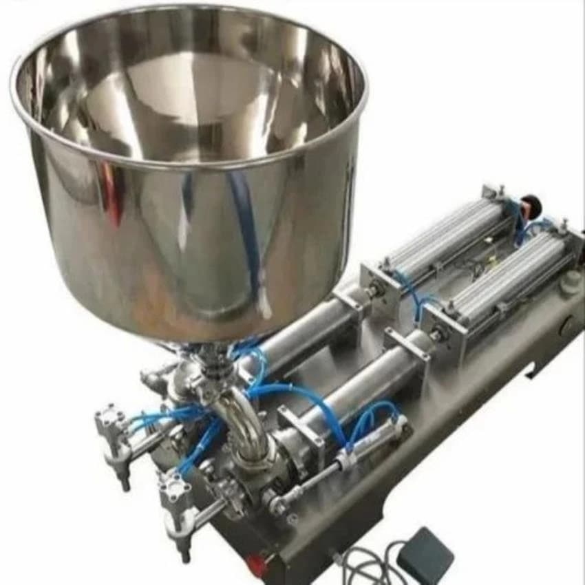 Paste Filling Machine Double Nozzle Pneumatic Stainless Steel