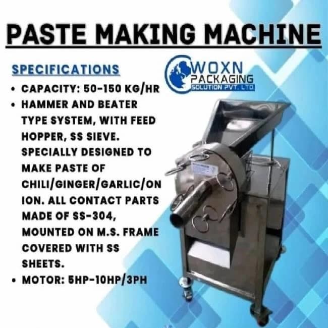 Semi-Automatic Stainless Steel Industrial Paste Making Machine