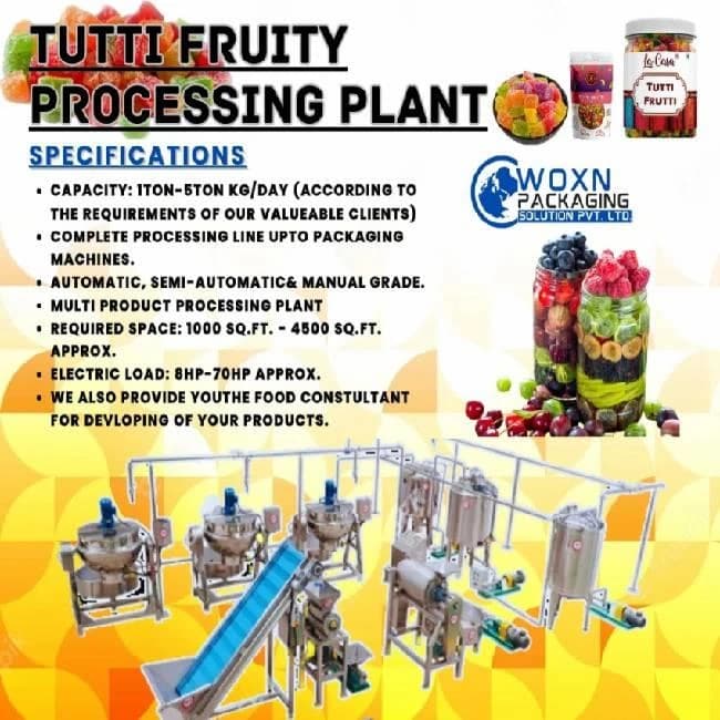 Tutti Frutti Making Machine
