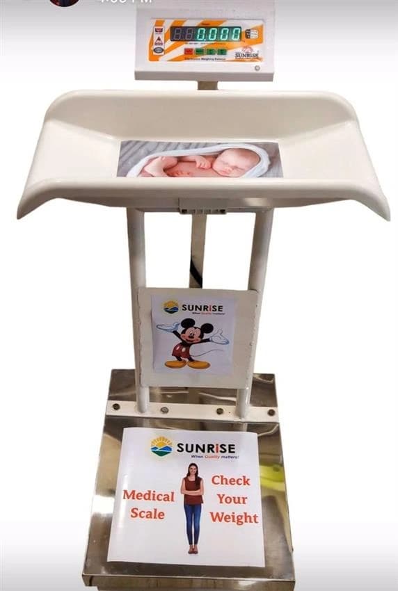 Sunrise Digital 200 Kg 20 Gm Baby Cum Adult Scale, For Hospital