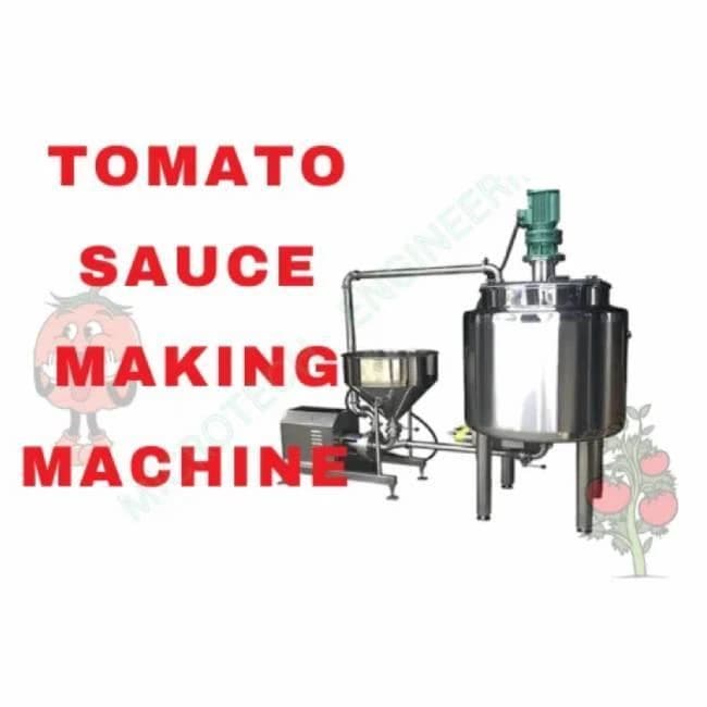 Semi-Automatic Non Woven Tomato Sauce Making Machine, 50-500 KG/H