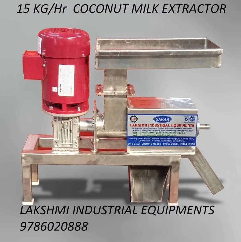 Coconut Milk Making Machine, Capacity: 15 Kg/ Hr