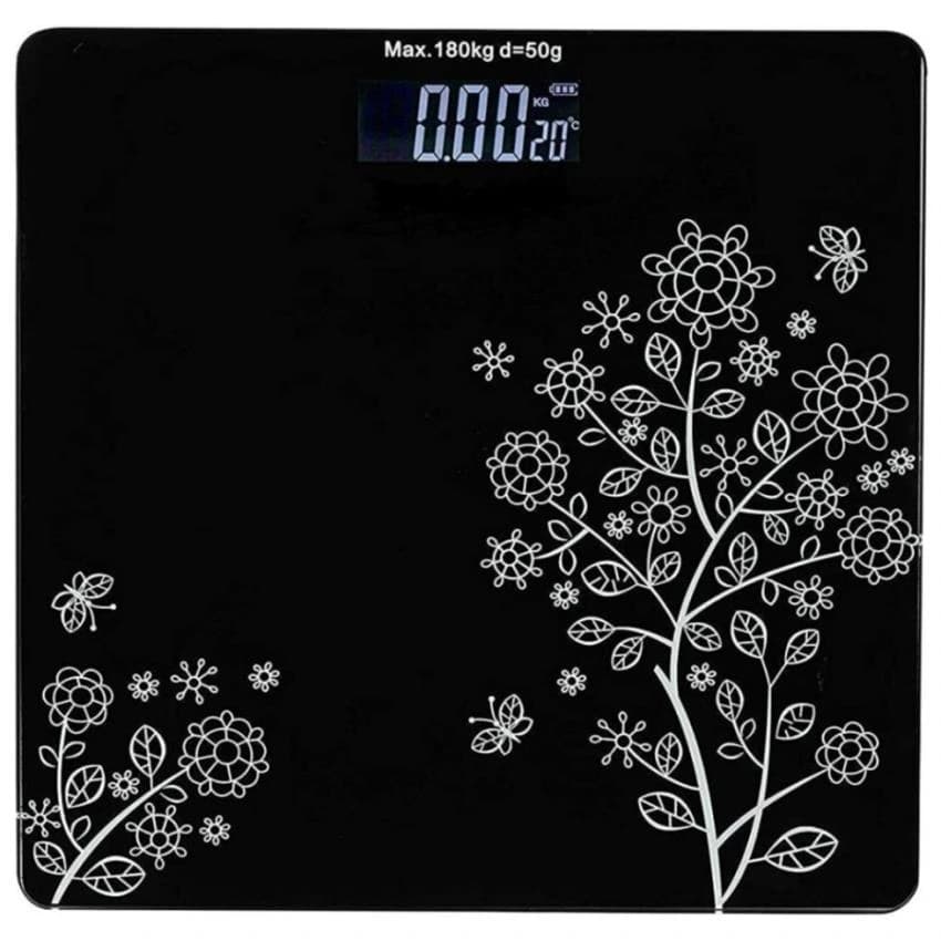 Flower LCD Digital Electronic Personal Body Weighing Scale, Battery, Maximum Capacity: 180 kg