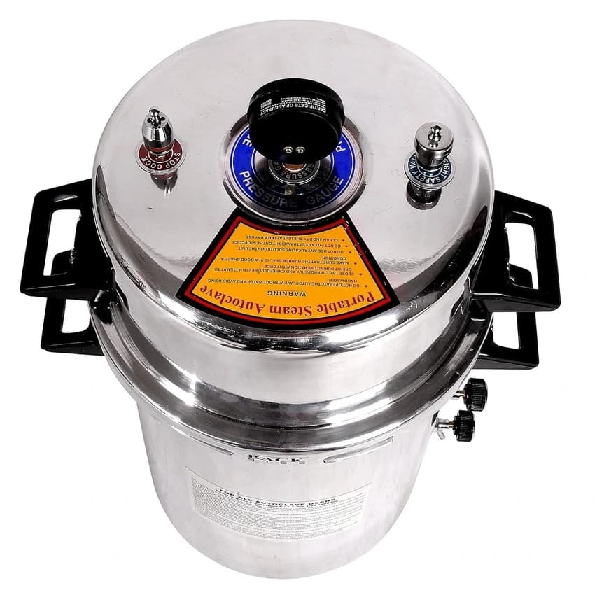 Metal Electric Autoclave Aluminium Mirror Finish 39L