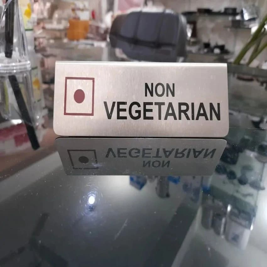 Silver Stainess Steel Non Vegetarian Tag, Packaging Type: Packet