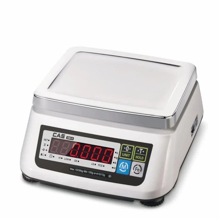 CAS SW-II Weighing Scale & Rechargeable Battery With LED Display,30kgx5g With Pan size 9x8 inches.