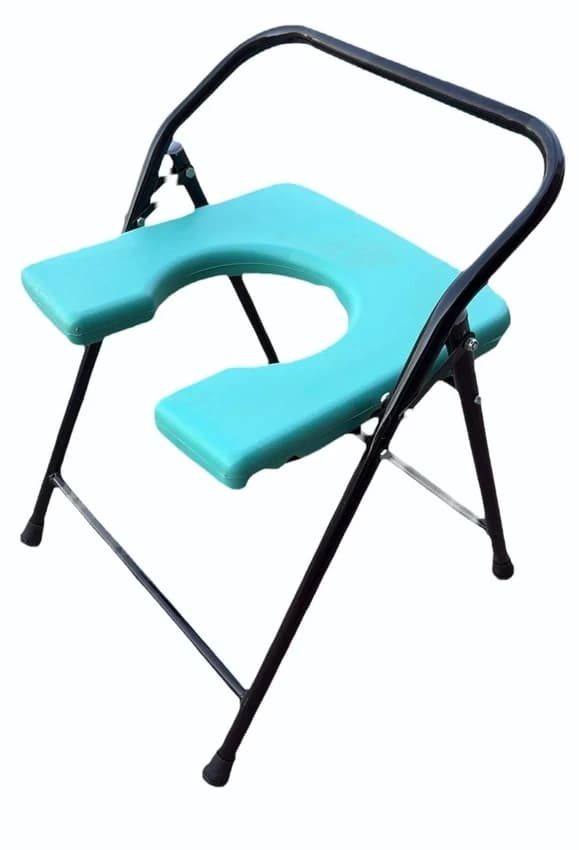 Aqua Blue Commode Stool, Material: Plastic