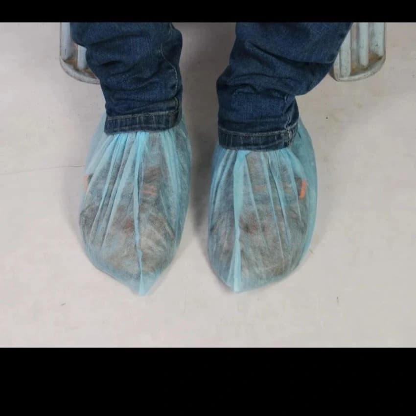 Blue Disposable Non Woven Shoe Cover
