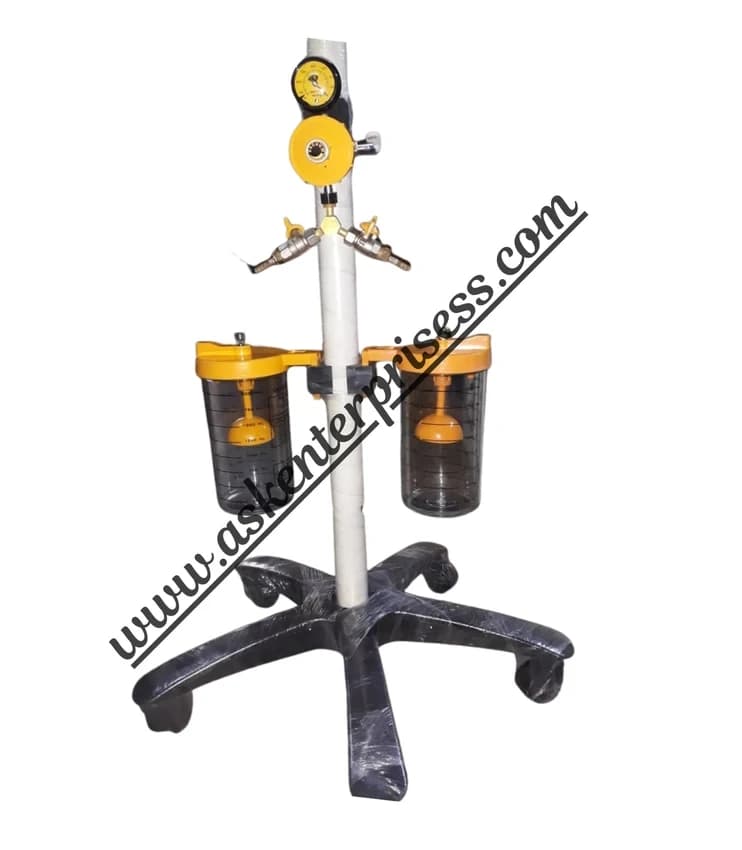 Wall mount Theater Suction Trolley, No of jars: 2 jar, Jar capacity: 2 L x 2
