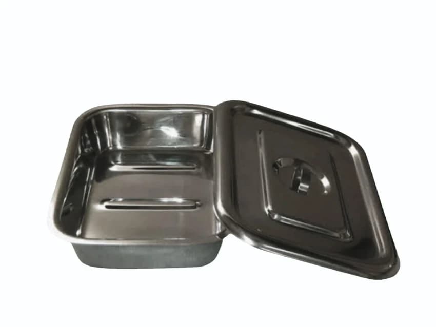 Stainless Steel Instrument Tray With Cover, Reusable