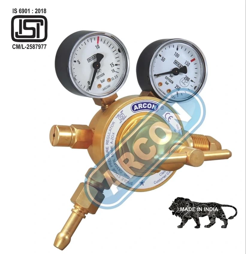 ARCON Brass Gas Pressure Regulator, For Industrial