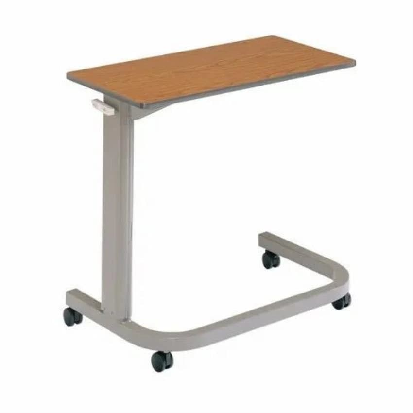 Brown Overbed Table, Size: 17 Inch To 27 Inch