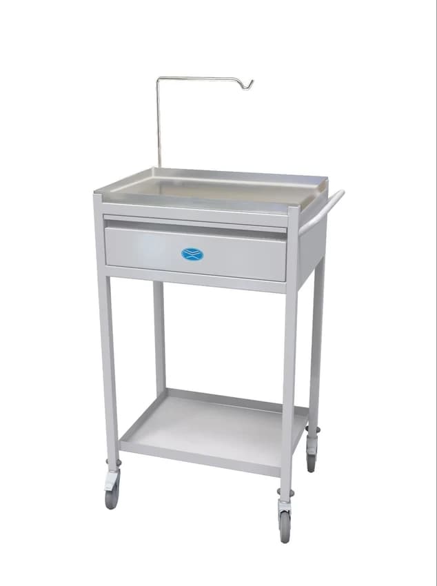 Stainless Steel Hospital ECG Trolley
