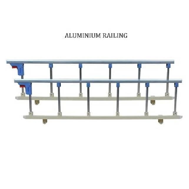 Hospital bed size railing