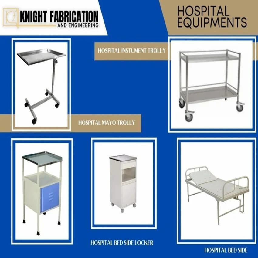 MS & STEEL Hospital Bedside Locker, Powder Coated & STEEL