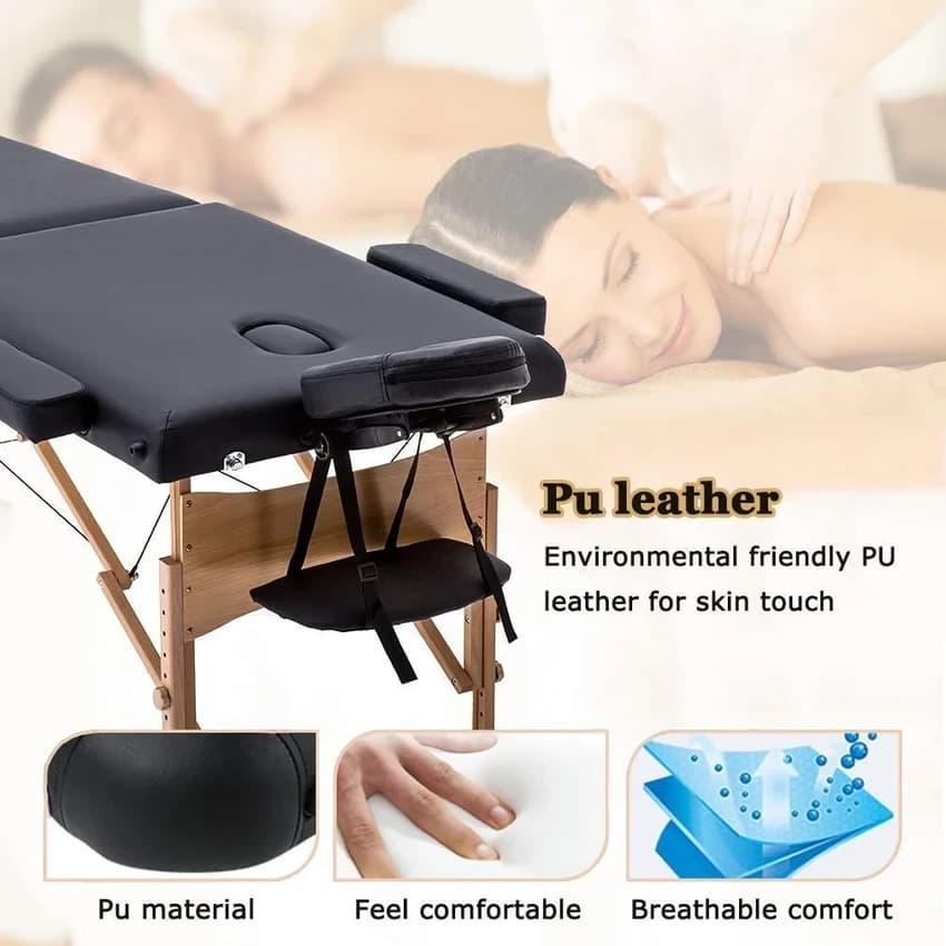 Portable Foldable Wooden Massage Table, For parlour,clinic & hospital, Model Name/Number: hme-199