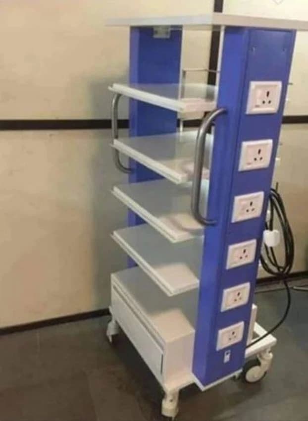 Sarvagya Stainless Steel Hospital Monitor Trolley