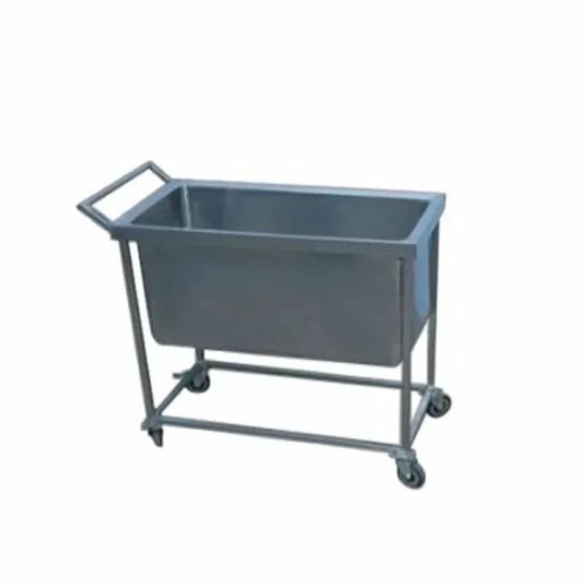 Silver Mild Steel Soiled Dish Trolley, For Hotel, Size: 18 X 24 X 30 Inch