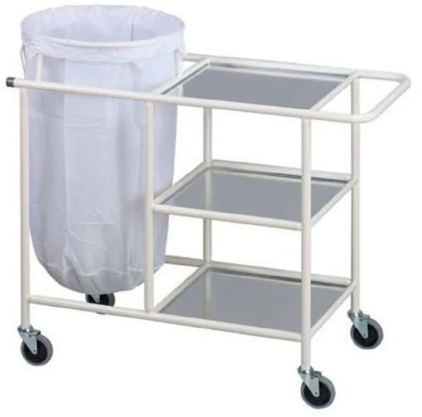 Aluminum Surgihub Hospital Linen Trolley