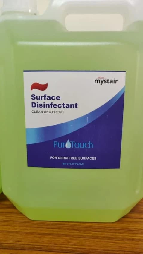 Puro Touch Surface Disinfectant - Mystair, Packaging Type: Gallon, Packaging Size: 5 Ltrs