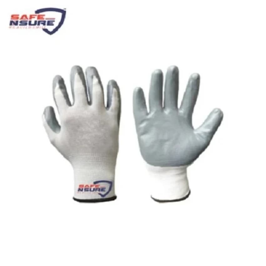 Nitrile gloves: SNC 51 Grey Nitrile Palm Coated gloves