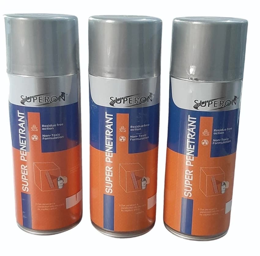 Super Penetrant Dye Inspection Kit - Water Washable Visible Dye (Liquid, 3 Can Kit)