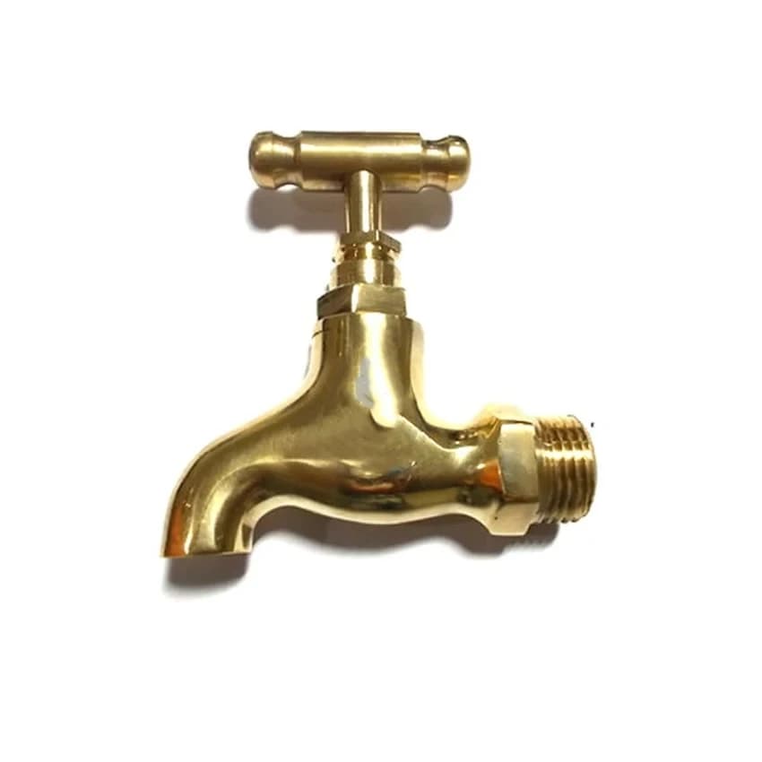 Wall Mounted Brass Bib Cock, Packaging Type: 12 Pcs Box Pack