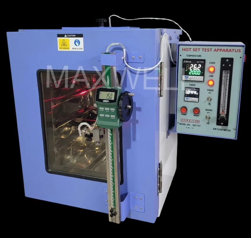 MS Upto 220 Degree Centigrade Hot Set Test Apparatus, For Industrial